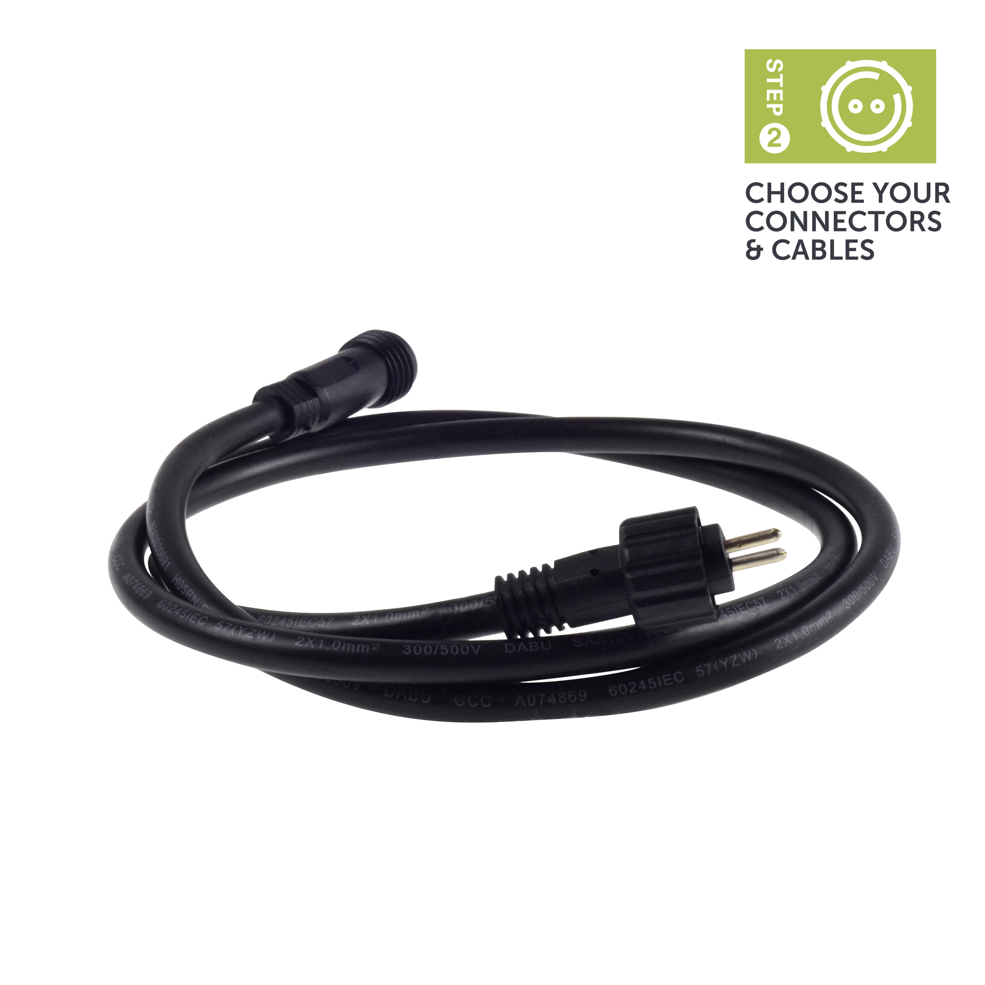 ELLUMIÈRE Low Voltage Outdoor Extension Cables 2m